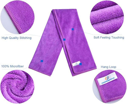 HOPESHINE Gyms Towels for Men & Women Microfiber Exercise Fitness Home Absorbent Sweat Yoga Towels Sports Towels Soft Fast Drying 16inch x32inch 3-Pack