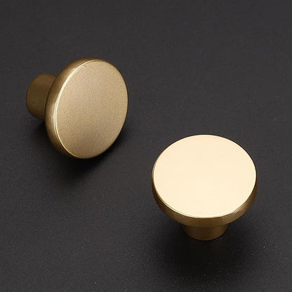 Ravinte 1 Pack Cabinet Knobs Sandy Gold Kitchen Cabinet Knobs Round Dresser Drawer Pulls Closet Door Pulls 1-1/5 Inch