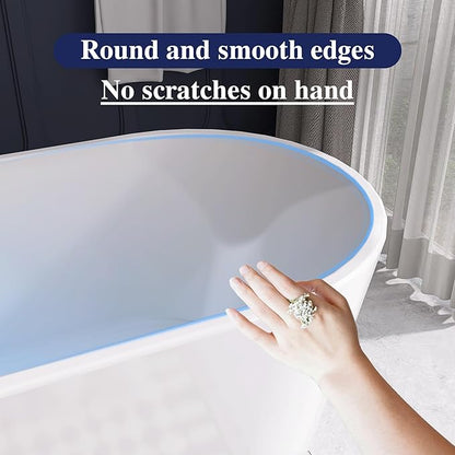 67" Acrylic Free Standing Tub, Stand Alone Tub, Freestanding Bathtub, Soaking Bathtub, cUPC Certified, SW(Glossy White)