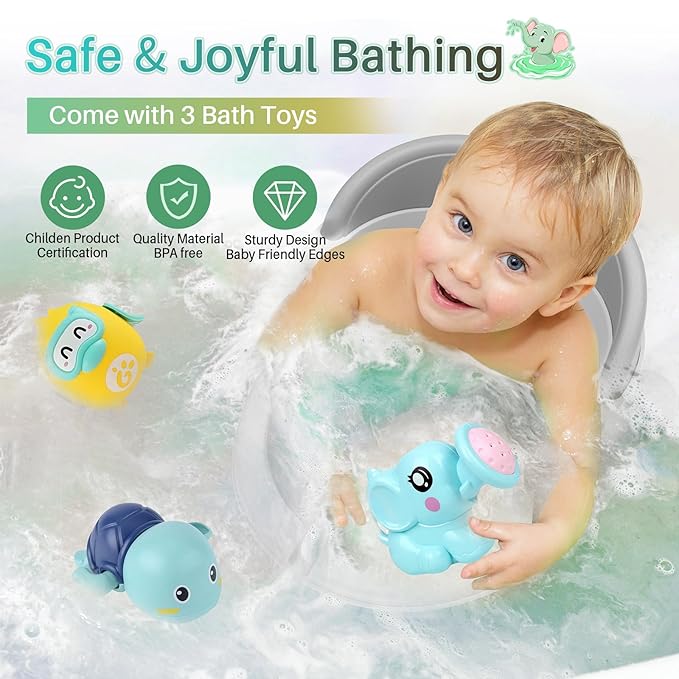 Inaya Baby Bath Seat for Babies 6 Months & Up, Non-Slip, Safe and Comfortable Bathub Chair for Sitting-Up, Ideal Open Design – Essential Bath Time Support (Grey)