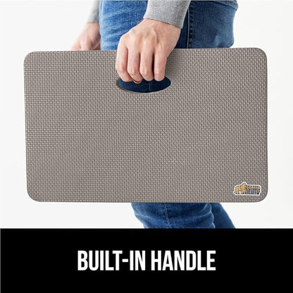 GORILLA GRIP Extra Thick Patent Pending Soft Foam Kneeling Pad, Supportive Large Cushion Knee Pads for Gardening, Baby Bath Time, Dirt and Water Resistant, Workout and Garden Supplies, 17.5x11, Gray