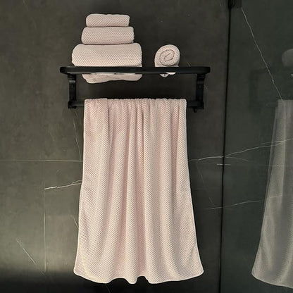 Extra Large Bath Towels Set for Bathroom 30x60 Inches Super Soft Light Weight Quick Dry Microfiber Shower Towels (Pink, 6 Piece)