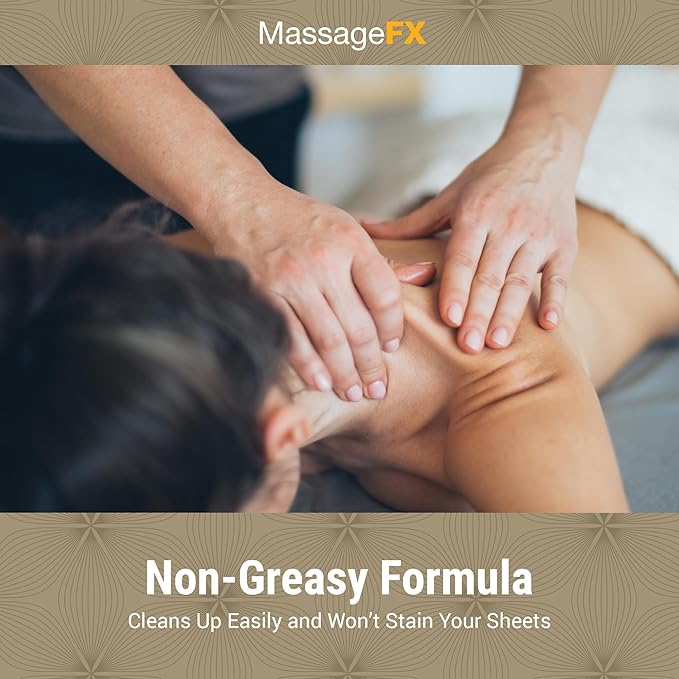 Massage FX Unscented Massage Lotion, 8 oz Pump Bottle - Soothing Formula Provides Smooth Extended Glide - Non Sticky Formula Easy Glide Smooth Touch with Natural Botanicals for Ultra Spa Experience
