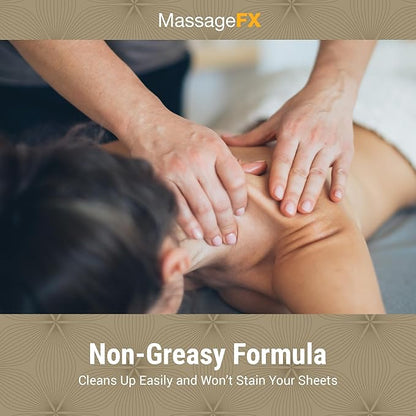 Massage FX Unscented Massage Lotion, 1/2 Gallon - Professional Massage Lotion for Massage Therapy with Sunflower Seed Oil, Arnica, and Vitamin E