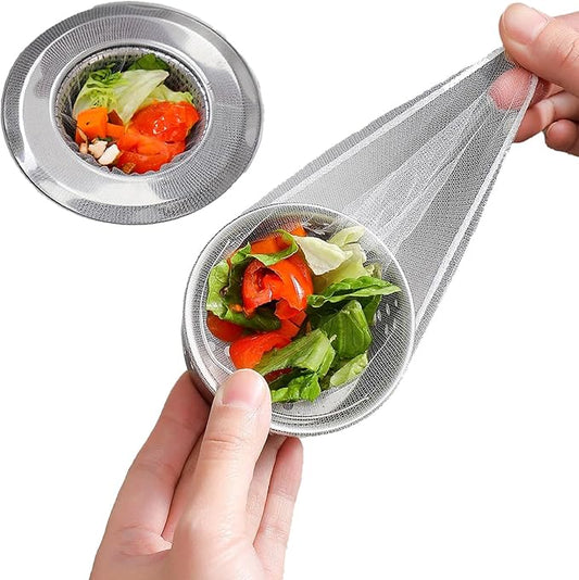 Disposable Sink Strainer – 200 Pack Kitchen Sink Strainer Bags,Disposable Anti-Clogging Drain Covers,Essential Filter Nets for Most Sink Strainers (4.0 x 4.0 Inch)