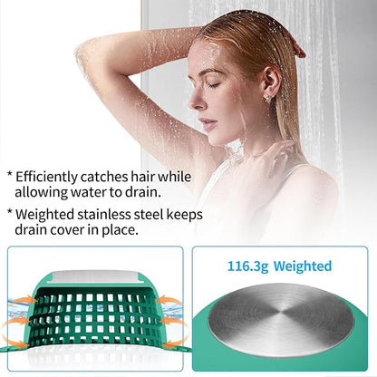 Shower Drain Hair Catcher Bathtub Drain Cover Shower Protector for Pop-Up & Regular Drains