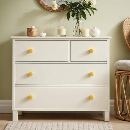 Ravinte 25 Pack Cabinet Knobs Earthy Yellow Kitchen Cabinet Knobs Round Dresser Drawer Pulls Closet Door Pulls 1-1/5 Inch