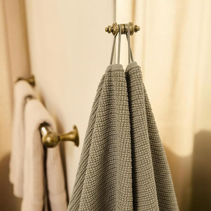 Preston Lane Douro Bath Towel Set – 2 Pack Luxury Cotton Towels, Ultra Soft & Absorbent, Quick-Dry Spa-Quality Bathroom Towels, Made in Portugal, Eucalyptus