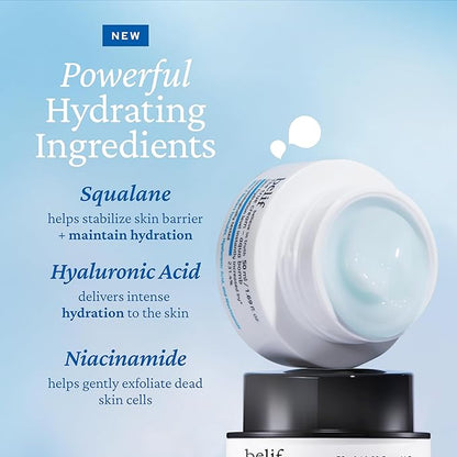 belif Aqua Bomb – Daily Niacinamide Hydrating Moisturizer, Lightweight Plumping Facial Cream with Hyaluronic Acid & Squalane, Cooling Effect, Anti-Aging, Korean Skincare, 1.68 fl oz (50ml)