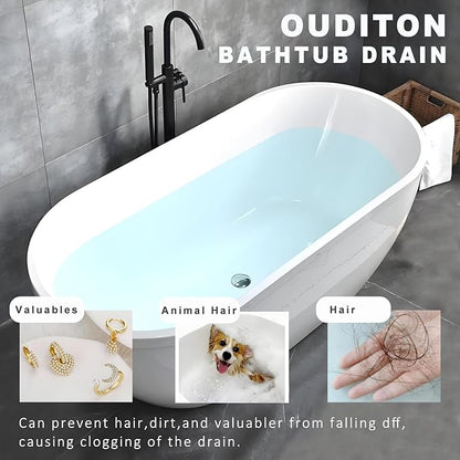 Tub Stopper Bathtub Drain, Brass Pop-up Freestanding Bathtub Drain Stopper, Fits Most Freestanding Tub Rough- in Kits(Chrome)
