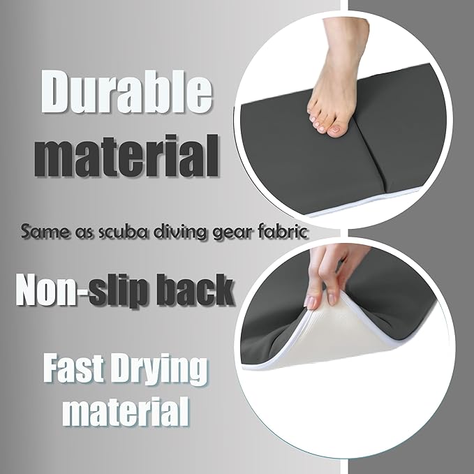 Supa Ant Baby Bath Kneeler and Elbow Rest Pad –Mom’s Choice Award Winner –US-Designed Extra Thick Bathtub Kneeling Pad with 8 Suction Cups, 5-Pocket Organizer, Non-Slip, Cushioned, Durable (Charcoal)