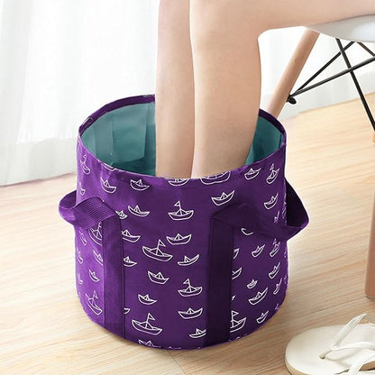 Collapsible Bucket for Soaking Feet, Purple Portable Travel Foot Bath Tub, Foot Soaking Bath Basin Portable, Foot Spa Soaking Feet Home Pedicure Basin Outdoor Camping