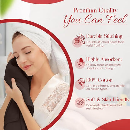 RIVERSIDE 6 Pack Premium Hand Towels Set, 16x28 inches, 100% Ring Spun Cotton, 600 GSM, Soft, Quick Dry and Highly Absorbent, Towels for Bathroom, Kitchen, Gym, Spa - Brown