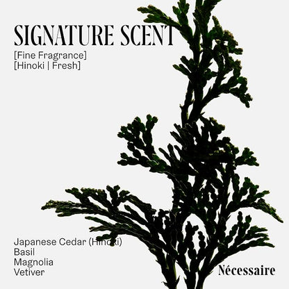 Nécessaire The Body Wash Hinoki - Natural Body Wash for Women & Men, Softening Shower Gel with Gentle Exfoliating Acids AHA/BHA/PHA. Gel Cleanse, 8.4 fl oz.