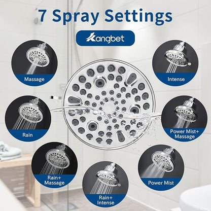 Filtered Shower Head | Shower Head Filter for Hard Water | Improves Skin & Hair by Reducing Chlorine & Heavy Metals from Hard Water-Chrome