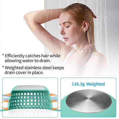 Shower Drain Hair Catcher Bathtub Drain Cover Shower Protector for Pop-Up & Regular Drains