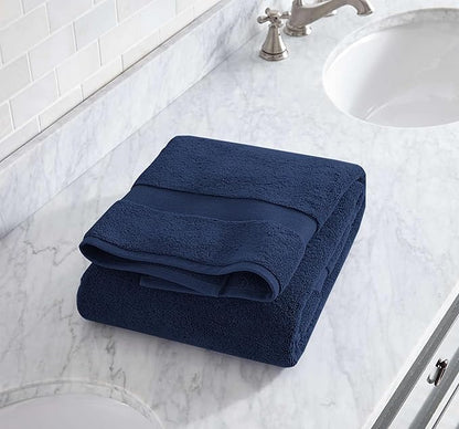 Delara 100% Organic Cotton Towels 650 GSM Plush Feather Touch Quick Dry Bath Towel, Pack of 6 GOTS Certified, Oeko-Tex Green Certified, Organic Cotton Bath Towel, 30"X58"