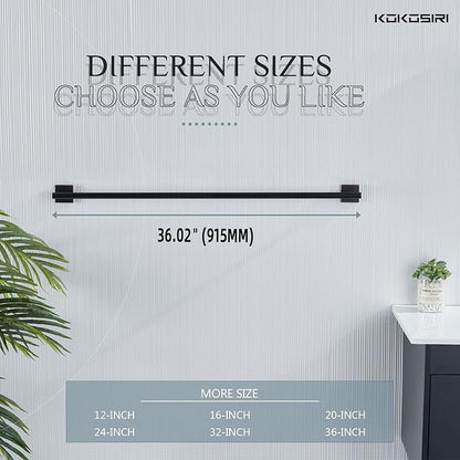 KOKOSIRI Bathroom Towel Bar 36'' Towel Holder for Bath Kitchen Wall Mount Towel Rails 36 Inch Oil Rubbed Bronze Stainless Steel B4005ORB-L36
