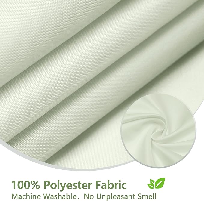 Waterproof Fabric Shower Curtain Liner with 3 Extra-Large Magnets, 72 x 72 inch Washable Cloth Shower Liner Hotel Quality, Pastel Green Lightweight Shower Curtain for Bathroom