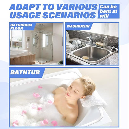 118 Inch Shower Splash Guard for Bathtub Waterproof Self-Adhesive Shower Corner Guards Tub Water Splash Dam Barrier for Bathtub Rim Sinks and Kitchen Countertop