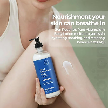 Magnesium Lotion + Magnesium Oil Spray Set | Pure Topical Magnesium for Sleep | Muscle Relief | Leg Cramps & Foot Comfort | Fast-Absorbing | Magnesium Oil on Feet | Non-Itch | Extra Strength Cream