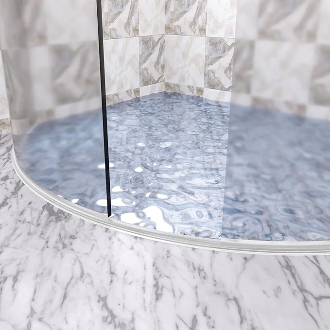 98" Shower Threshold Water Dam, Self-Adhesive Shower Barrier and Kitchen Water Stopper sealing Retention System Rubber Shower Guard Dam for Dry And Wet Separation Caulk Seal Strip Edge Trim