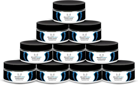 HawkGrips, 8oz Massage Emollient 10ct, Fragrance-Free, Shea Butter, Oil Based, Vegan, Soft Tissue Mobilization and Lubrication for Manual and Assisted Massage Therapy Techniques, Cream Alternative