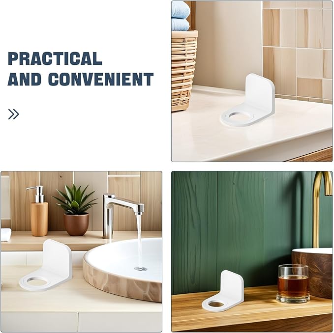 Self Adhesive Shower Gel Bottle Rack Hook Wall Mounted Shampoo and Conditioner Holder Liquid Soap Shower Holder for Bathroom Organization ()