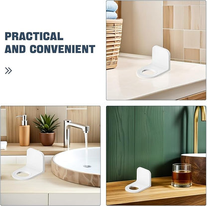 Self Adhesive Shower Gel Bottle Rack Hook Wall Mounted Shampoo and Conditioner Holder Liquid Soap Shower Holder for Bathroom Organization ()