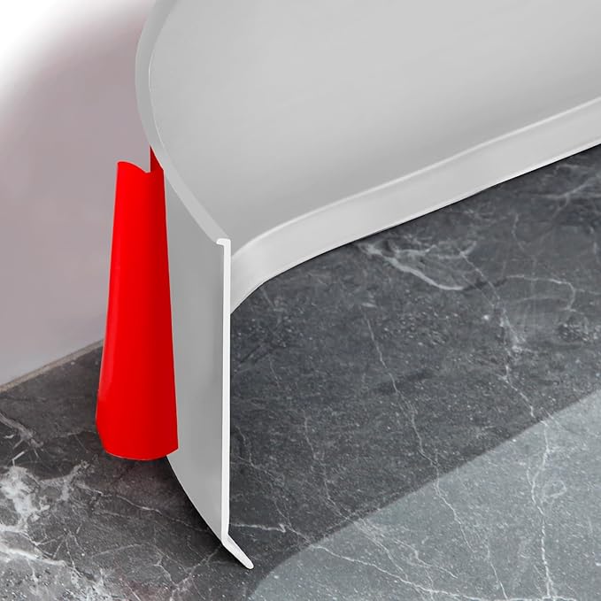 Flexible Baseboard Molding Trim 4 Inch Self-Adhesive Vinyl Wall Base Peel and Stick Cove Base Rubber Wall Baseboard Moulding Trim (20Ft, Gray)
