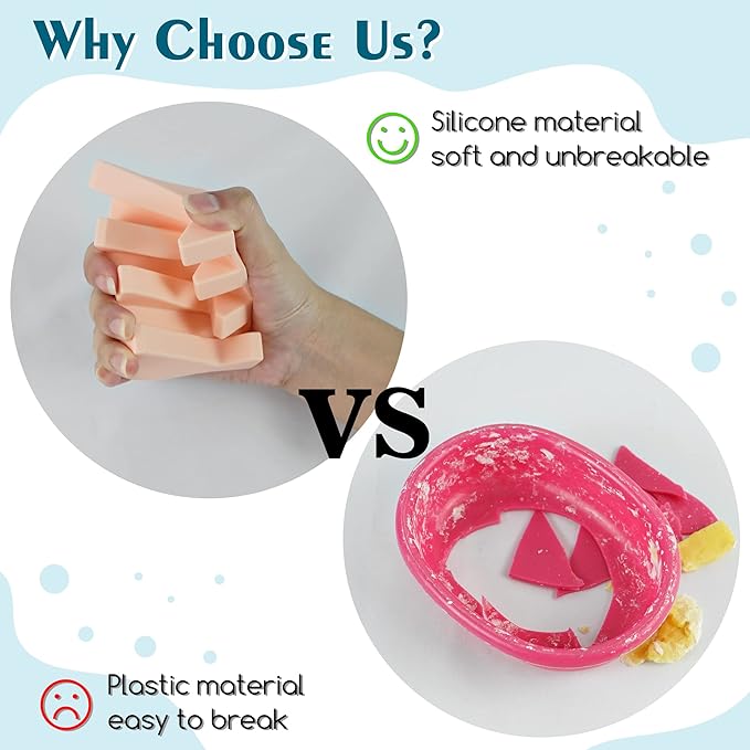 Silicone Soap Dish for Bar Soap Holder for Shower Bathroom Self Draining Waterfall Drying Tray Keep Soap Bars Dry Clean & Easy Cleaning (Black White, 2)