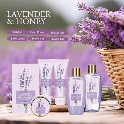 Christmas Gift Basket Set for Women - 13-Piece Bath & Body Gift Set, Spa Gift Basket, Bath Collection | Birthday Gift, Mothers Day Gifts for Mom, Perfect Present for Her & Mom All Occasions