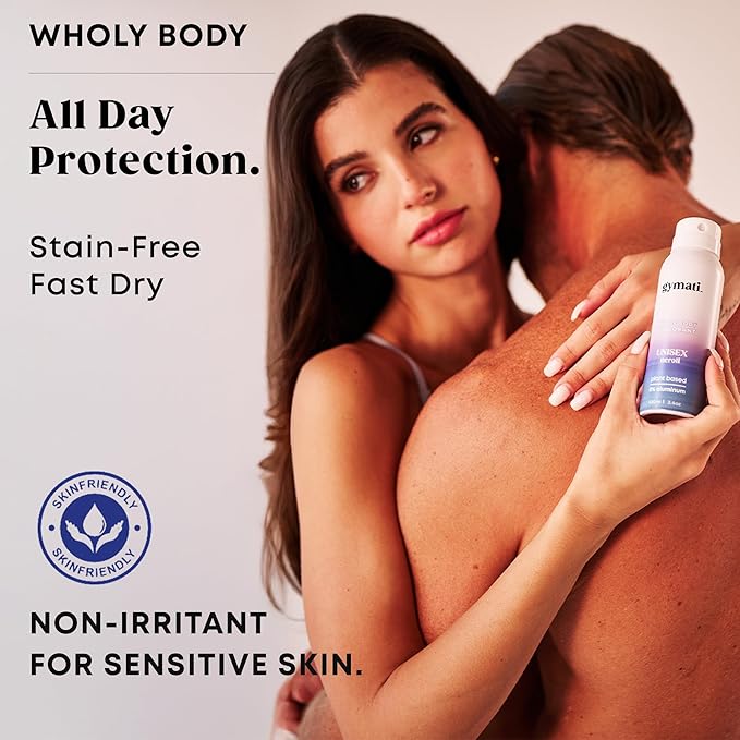 Gymati Fitness Body Deodorant Spray Aluminum Free - Women & Unisex - Pack of 2