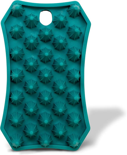 Nature's Specialties Waterproof Dog Bath Brush, Wet or Dry Coats, Grooming and Massage Rubber Comb for Dogs, Strong Grooming Rubber Bath Brush, Scrubber for Shower Bathing, Green