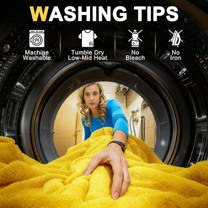 1400 GSM Car Drying Towels – Microfiber Towels for Cars (48" x 24"), Ultra-Absorbent, Streak-Free, Scratch-Free, No Water Spots, Double-Twist Pile & Edgeless Design