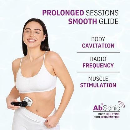 Absonic Sculpt Firming Cavitation Conductive Gel - Toning Gel Enriched with L-Carnitine & Green Tea Extract for Body Cavitation, Sculpting & Tightening Devices - 8.5oz Bottle - Made in USA