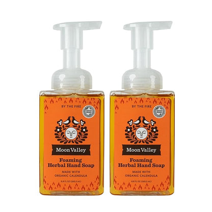 Moon Valley Herbal Foaming Hand Soap, Vegan (By the Fire, Recyclable Bottle)