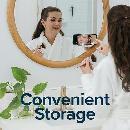 SlipX Solutions On The Dot Power Lock Suction Cup Hook, Razor Holder & Phone Cradle (Perfect for Shower & Mirror, Holds 11 lbs), No-Drilling, No Tools, Rust-Proof, Waterproof, Removeable