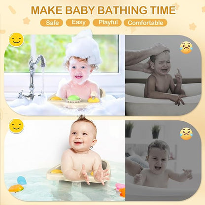 Baby Bath Seat for Babies 6 Months & Up - Non-Slip Toddler Bath Seat for Baby & Newborn with Suction Cups, Safe Baby Bath tub Seat with Suction Cups, Baby Bath Chair