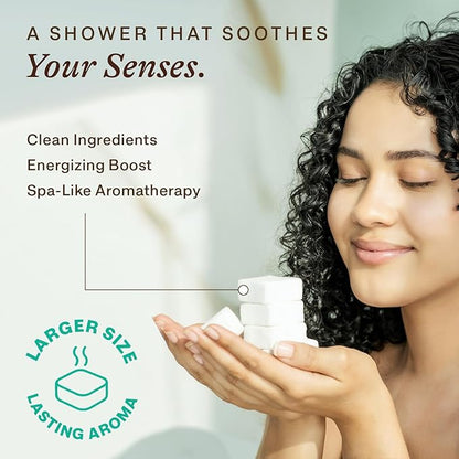 Shower Steamers Aromatherapy - USA Made with Natural Ingredients & Eucalyptus Essential Oil, Christmas Stocking Stuffers for Men & Women, Large Shower Bombs, White Elephant Relaxation Spa Gifts
