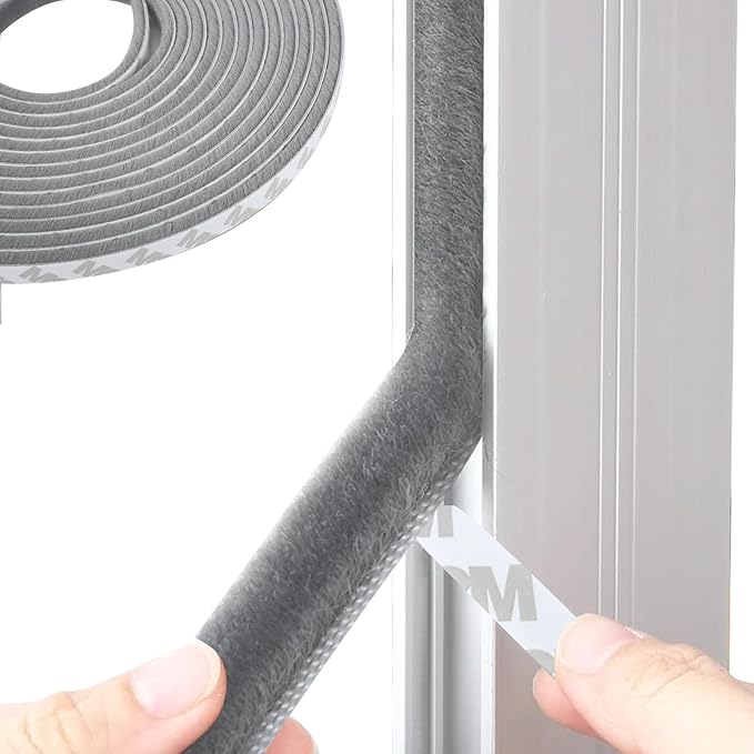 Durable Self-Adhesive Weather Seal for Doors and Windows, 33 Ft Gray, 0.35" Wide x 0.35" Thick - Soundproof, Windproof, and Draft Blocker