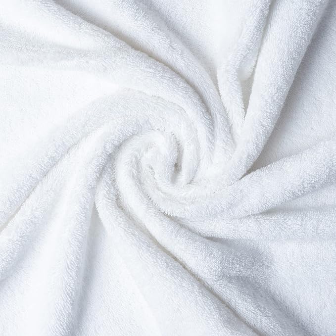 Melissa Linen, 2 Piece Hand Towel Set, 100% Turkish Cotton Face Hand Towels for Bathroom, 20 in x 35 in, Absorbent, Quick Dry, Durable and Soft, Spa and Hotel Quality, Bright White