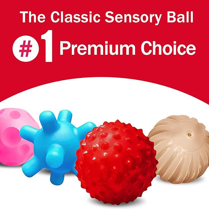 Sensory Balls for Baby Ball for Toddlers 1-3,Textured Multi Ball Set Soft Balls Montessori Toys for Babies 3 Months+, Bright Color Infant Toys (4 Pack),Perfect for Easter Basket Stuffers Gifts