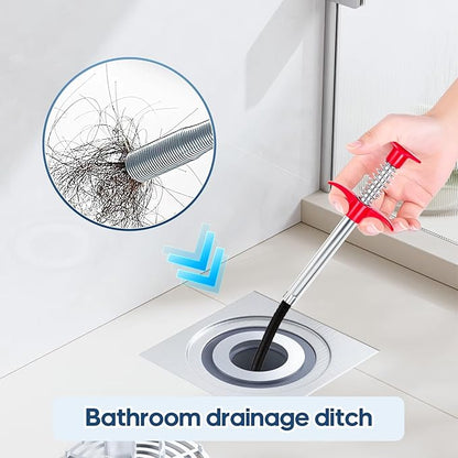 22 '' Flexible Grabber Claw (4 Claws), Drain Snake with Tweezers, Bendable Hose Grabber Reacher Tool, Retractable Drain Clog Remover Tool, Pickup Tool for Bath Tub, Toilet, Kitchen Sink & Sewer