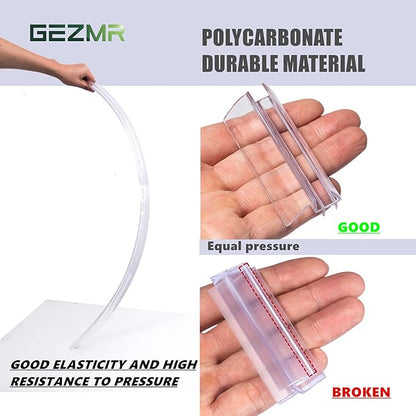 2-Pack Ultra Clear Shower Door Bottom Seal (5/16'' X 39'', Polycarbonate) Frameless Glass Shower Door Sweep Seal Strip - Stop Leaks and Create a Water Barrier