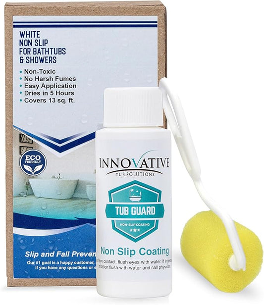 Tub Guard Anti Slip Shower and Tub Grip Coating - Environmentally Friendly Fast Drying - White