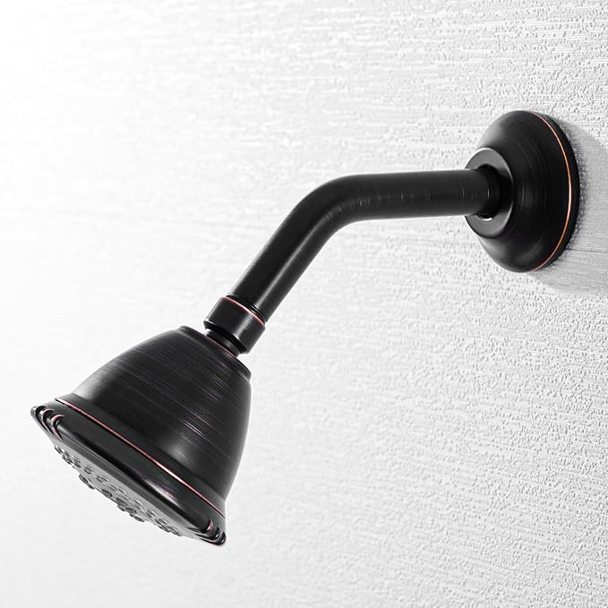 BESTILL Wall Mounted 6 Inch Extension Shower Head Arm, Shower Arm and Flange Included, Oil Rubbed Bronze