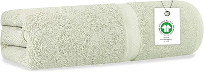 Delara Organic Cotton Luxuriously Plush Bath Towel | GOTS & OEKO-TEX Certified | Premium Hotel Quality Towels | Feather Touch Technology | 650 GSM Long Staple|Soft, Quick Dry & Ultra-Absorbent 30"x58"