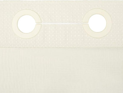 River Dream Heavyweight No Hooks Required Dotted Waffle Weave Shower Curtain with Snap in Liner - 71W x 74H,Hotel Grade,Spa Like Bath Curtain,Cream