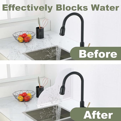 TheBlackSpot 2 Pack Waterproof Shower Splash Guard for Bathtub to Keep Water in Shower, Self-Adhesive Splash Guard for Walk in Showers, Showers Corner Protectors Guards for Bath Tub